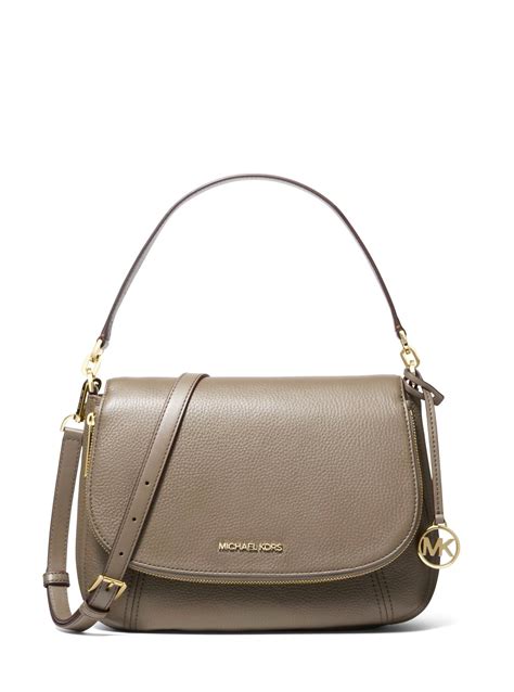 michael kors bedford medium pebbled leather convertible flap shoulder bag